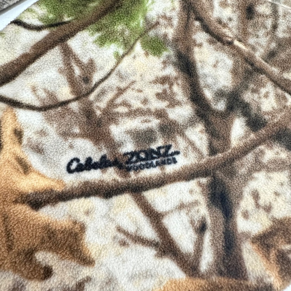 Cabelas Zonz Woodlands Camo Fleece Robe Mens S/M Camouflage Loungewear - Picture 5 of 9